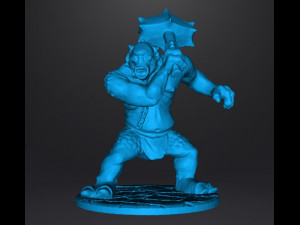 CAVE TROLL MINIATURE MODEL FOR FANTASY GAMES DnD AND RPG 3D Print Model