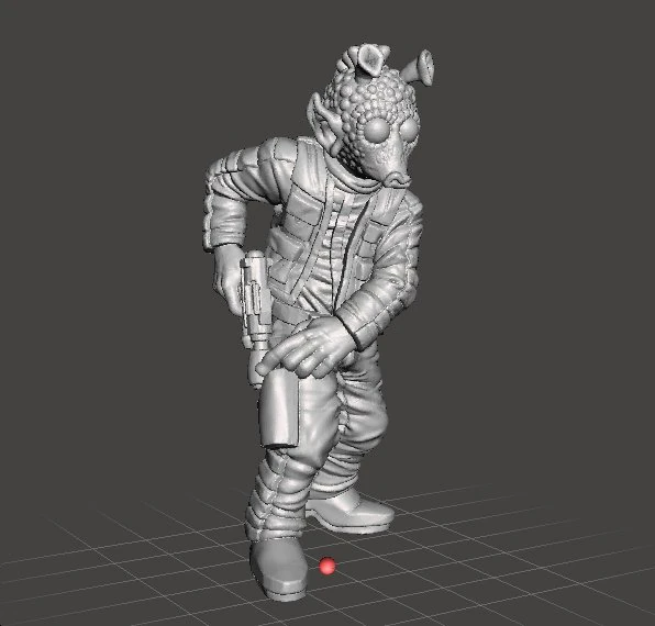 RODIAN BOUNTY HUNTER MINIATURE FIGURE FOR SCIFI GAMES DND RPG 3D Print Model .c4d .max .obj .3ds .fbx .stl .blend 