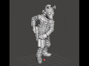 RODIAN BOUNTY HUNTER MINIATURE FIGURE FOR SCIFI GAMES DND RPG 3Dプリントモデル
