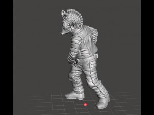RODIAN BOUNTY HUNTER MINIATURE FIGURE FOR SCIFI GAMES DND RPG 3D प्रिंट मॉडल