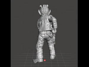 RODIAN BOUNTY HUNTER MINIATURE FIGURE FOR SCIFI GAMES DND RPG 3D Print Model