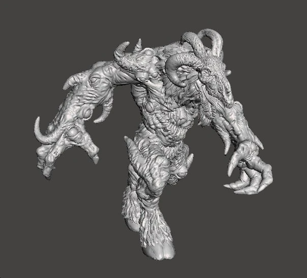 WENDIGO WOOD SPIRIT ABOMINATION MINIATURE MODEL FOR FANTASY GAMES DND RPG 3D Print Model .c4d .max .obj .3ds .fbx .stl .blend