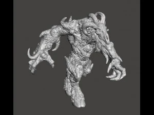 FANTEZİ OYUNLAR DND RPG İ&Ccedil;İN WENDIGO WOOD SPIRIT İĞREN&Ccedil; MİNYAT&Uuml;R MODELİ 3D Baskı Modeli