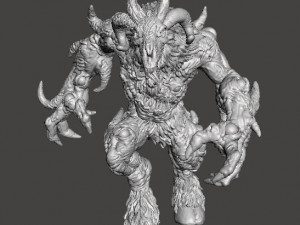 WENDIGO WOOD SPIRIT ABOMINATION MINIATURE MODEL FOR FANTASY GAMES DND RPG 3D Print Model