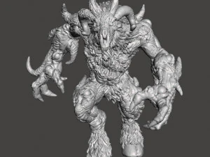 WENDIGO WOOD SPIRIT ABOMINATION MINIATURE MODEL FOR FANTASY GAMES DND RPG 3D Print Model
