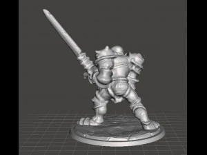 ЗЛОЙ РЫЦАРЬ ДВУРУЧНЫЙ МЕЧ МИНИАТЮРНАЯ МОДЕЛЬ ДЛЯ ФЭНТЕЗИ-ИГР DND RPG 3D Принт Модель