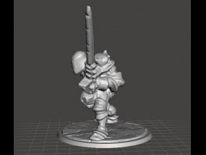 EVIL KNIGHT TWO HANDED SWORD MINIATURE MODEL FOR FANTASY GAMES DND RPG Modèles 3D en vedette