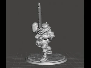 ЗЛОЙ РЫЦАРЬ ДВУРУЧНЫЙ МЕЧ МИНИАТЮРНАЯ МОДЕЛЬ ДЛЯ ФЭНТЕЗИ-ИГР DND RPG 3D Принт Модель