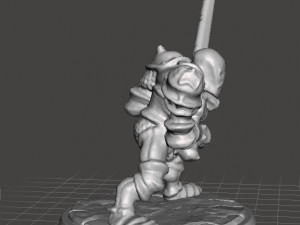 EVIL KNIGHT TWO HANDED SWORD MINIATURE MODEL FOR FANTASY GAMES DND RPG Modèles 3D en vedette