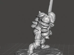 ЗЛОЙ РЫЦАРЬ ДВУРУЧНЫЙ МЕЧ МИНИАТЮРНАЯ МОДЕЛЬ ДЛЯ ФЭНТЕЗИ-ИГР DND RPG 3D Принт Модель