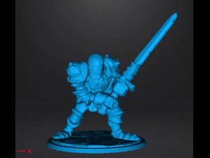 ЗЛОЙ РЫЦАРЬ ДВУРУЧНЫЙ МЕЧ МИНИАТЮРНАЯ МОДЕЛЬ ДЛЯ ФЭНТЕЗИ-ИГР DND RPG 3D Принт Модель