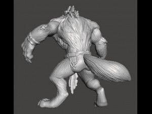 WEREWOLF MINIATURE MODEL FOR FANTASY OR HORROR GAMES RPG DND Modèles 3D en vedette