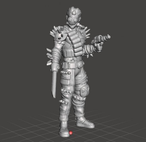 CYBERPUNK CYBORG ASSASSIN MINIATURE MODEL FOR SCIFI GAMES AND RPG 3D Print Model .c4d .max .obj .3ds .fbx .stl .blend 