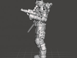 CYBERPUNK CYBORG ASSASSIN MINIATURE MODEL FOR SCIFI GAMES AND RPG 3D Print Model