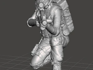 MODELLO IN MINIATURA DI SOLDATO CECCHINO FEMMINILE PER GIOCHI SCIFI DND E RPG Modello di stampa 3D