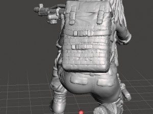 FEMALE SNIPER SOLDIER MINIATURE MODEL FOR SCIFI GAMES DND AND RPG 3D Print Model