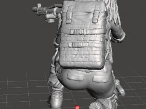 MODELLO IN MINIATURA DI SOLDATO CECCHINO FEMMINILE PER GIOCHI SCIFI DND E RPG Modello di stampa 3D