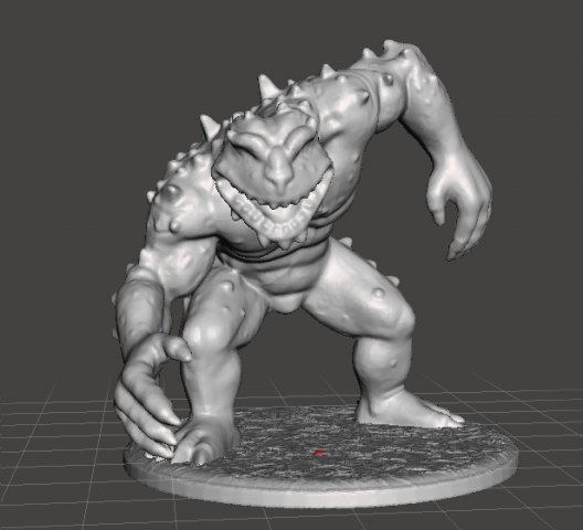 SLAAD FROG CREATURE MINIATURE MODEL FOR FANTASY GAMES DND AND RPG Modello di stampa 3D .c4d .max .obj .3ds .fbx .stl .blend 
