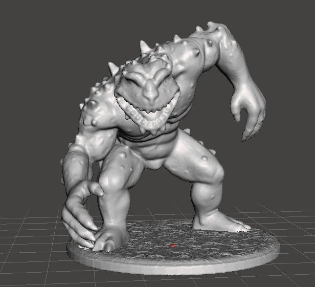 SLAAD FROG CREATURE MINIATURE MODEL FOR FANTASY GAMES DND AND RPG 3D Print Model .c4d .max .obj .3ds .fbx .stl .blend 