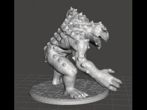 SLAAD FROG CREATURE MINIATURE MODEL FOR FANTASY GAMES DND AND RPG 3D Print Model