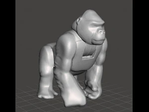 AP 야생 동물 사파리 고릴라 1975 PVC 플라스틱 피규어 장난감 3D 프린트 모델