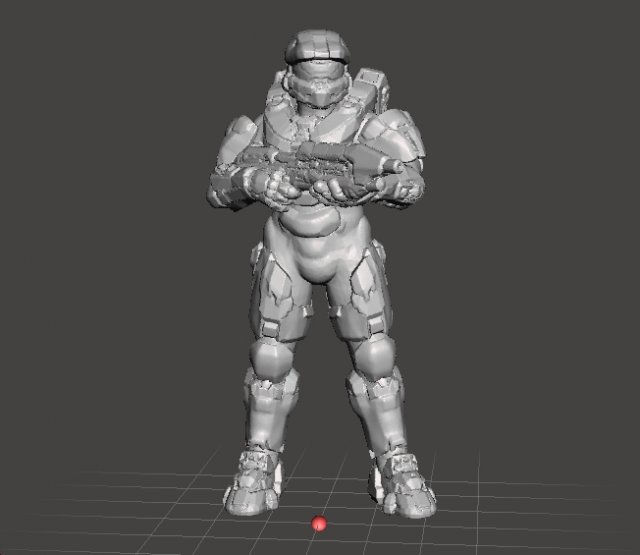 MASTER CHIEF MINIATURE MODEL FOR SCIFI GAMES AND RPG 3D 프린트 모델 .c4d .max .obj .3ds .fbx .stl .blend 