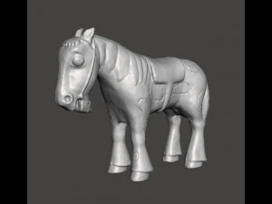 ZENON DRAFT HORSE PERCHERON PVC PLASTIC FIGURE MODEL TOY FOR KIDS GASHAPON 3D Print Model