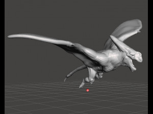 HUMANOID PTERAMONSTER FIGURE MODEL ANIMAL CREATURE DND RPG 3D Print Model