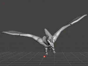 HUMANOID PTERAMONSTER FIGURE MODEL ANIMAL CREATURE DND RPG 3D Print Model
