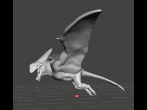 HUMANOID PTERAMONSTER FIGURE MODEL ANIMAL CREATURE DND RPG 3D Print Model