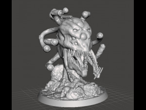 GORGON BEHOLDER BASED MINIATURE MODEL FOR FANTASY GAMES DND RPG 3D Print Model