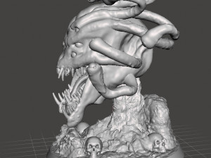 GORGON BEHOLDER BASED MINIATURE MODEL FOR FANTASY GAMES DND RPG 3D Print Model