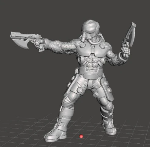 MODELO EM MINIATURA DE CA&Ccedil;ADOR DE RECOMPENSAS GAL&Aacute;CTICO CYBERPUNK PARA JOGOS SCIFI RPG Modelo de Impressão 3D .c4d .max .obj .3ds .fbx .stl .blend 