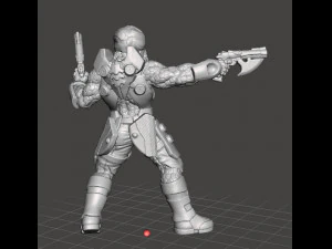 MODELO EM MINIATURA DE CA&Ccedil;ADOR DE RECOMPENSAS GAL&Aacute;CTICO CYBERPUNK PARA JOGOS SCIFI RPG Modelo de Impressão 3D