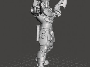 CYBERPUNK GALACTIC BOUNTY HUNTER MINIATURE MODEL FOR SCIFI GAMES RPG Modelo de impresión 3D