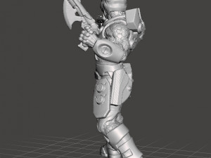 CYBERPUNK GALACTIC BOUNTY HUNTER MINIATURE MODEL FOR SCIFI GAMES RPG Modelo de impresión 3D