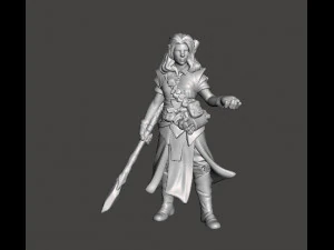 ЖЕНЩИНА-ЭЛЬФ-ЦЕЛИТЕЛЬ-МАГ МИНИАТЮРНАЯ МОДЕЛЬ ДЛЯ ФЭНТЕЗИ-ИГР DND RPG 3D Принт Модель