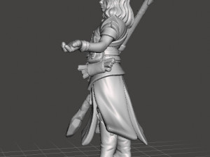 FEMALE ELF HEALER MAGE MINIATURE MODEL FOR FANTASY GAMES DND RPG 3D Baskı Modeli