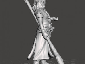 FEMALE ELF HEALER MAGE MINIATURE MODEL FOR FANTASY GAMES DND RPG 3D Baskı Modeli
