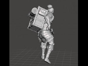 JAPANESE SOLDIER WITH MUSKET MINIATURE MODEL FOR FANTASY GAMES DND RPG Modelo de impresión 3D