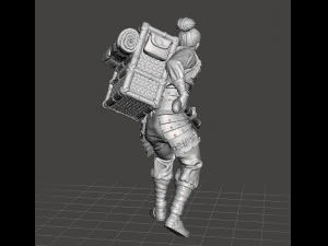 SOLDATO GIAPPONESE CON MOSCHETTO MODELLO IN MINIATURA PER GIOCHI FANTASY DND RPG Modello di stampa 3D