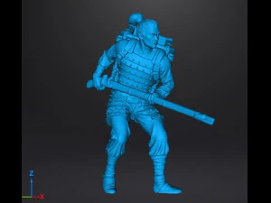 SOLDATO GIAPPONESE CON MOSCHETTO MODELLO IN MINIATURA PER GIOCHI FANTASY DND RPG Modello di stampa 3D