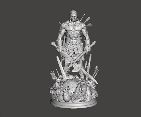 CONAN THE BARBARIAN INSPIRED ART STATUE 27 CMS FIGURE MODEL 3D Print Model .c4d .max .obj .3ds .fbx .stl .blend