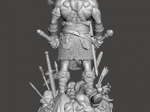 CONAN THE BARBARIAN INSPIRED ART STATUE 27 CMS FIGURE MODEL Modèles 3D en vedette