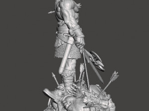 CONAN THE BARBARIAN INSPIRED ART STATUE 27 CMS FIGURE MODEL Modèles 3D en vedette