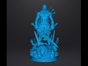 CONAN THE BARBARIAN INSPIRED ART STATUE 27 CMS FIGURE MODEL Modèles 3D en vedette