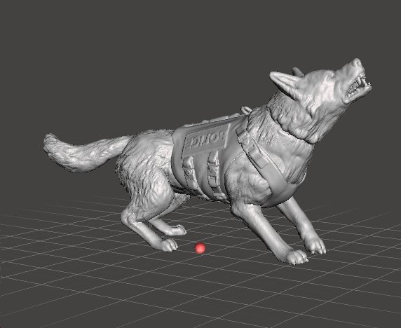 K9 POLICE DOG MINIATURE MODEL FOR WARGAMES BOARDGAMES SCIFI RPG 3D Принт Модель .c4d .max .obj .3ds .fbx .stl .blend 