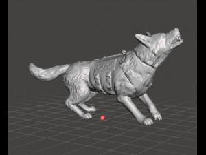 K9 POLICE DOG MINIATURE MODEL FOR WARGAMES BOARDGAMES SCIFI RPG 3D Print Model