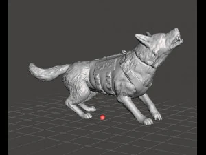 SAVAŞ OYUNLARI MASA OYUNLARI BİLİM KURGU RPG İ&Ccedil;İN K9 POLİS K&Ouml;PEĞI MİNYAT&Uuml;R MODELİ 3D Baskı Modeli