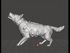 K9 POLICE DOG MINIATURE MODEL FOR WARGAMES BOARDGAMES SCIFI RPG 3D Принт Модель
